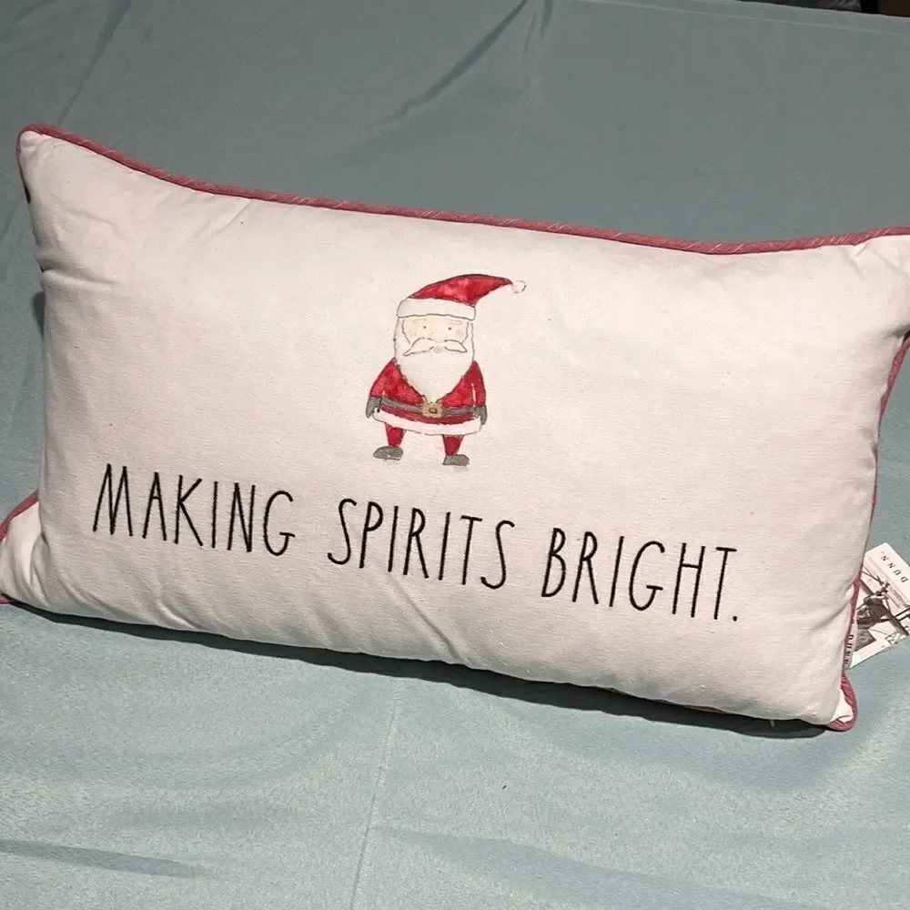 Rae Dunn‎ Making Spirits Bright Christmas Pillow